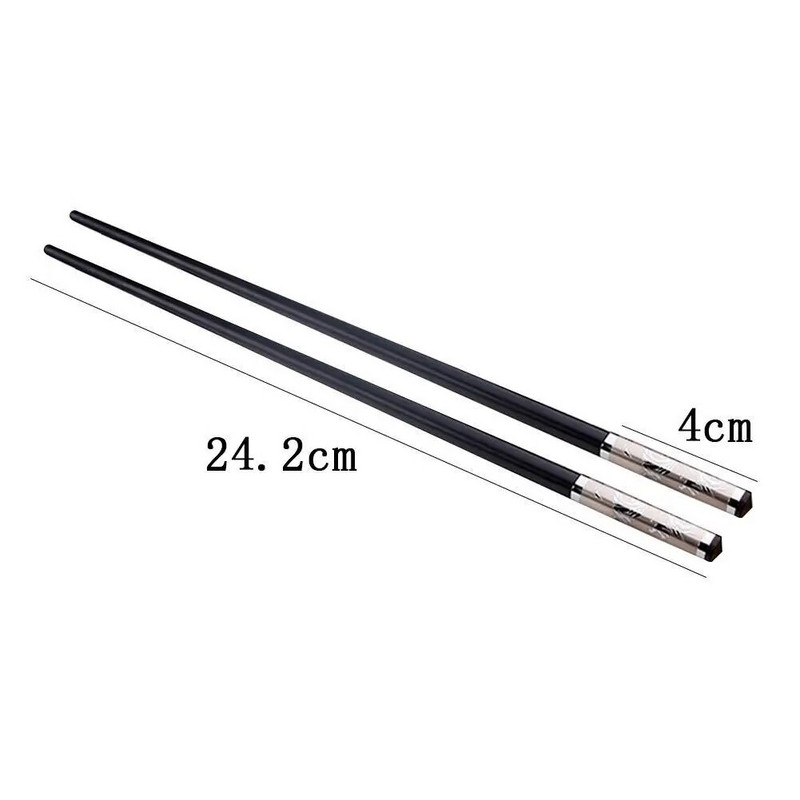 Kínai arany sárkány stílusú pálcika Luxus ötvözet sushi pálcika Háztartási evőpálcika étkészlet 1 pár