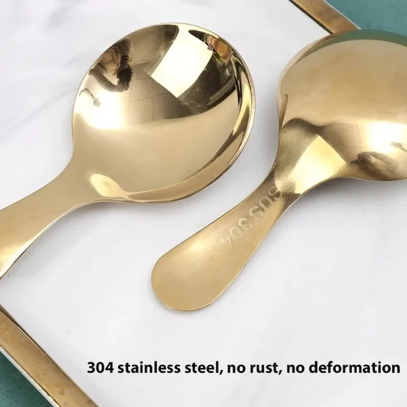 304 rozsdamentes acél kanál kis cukor fűszerkanalak ezüst arany tea kávékanál mini fagylalt desszert kanál konyhai étkészlet