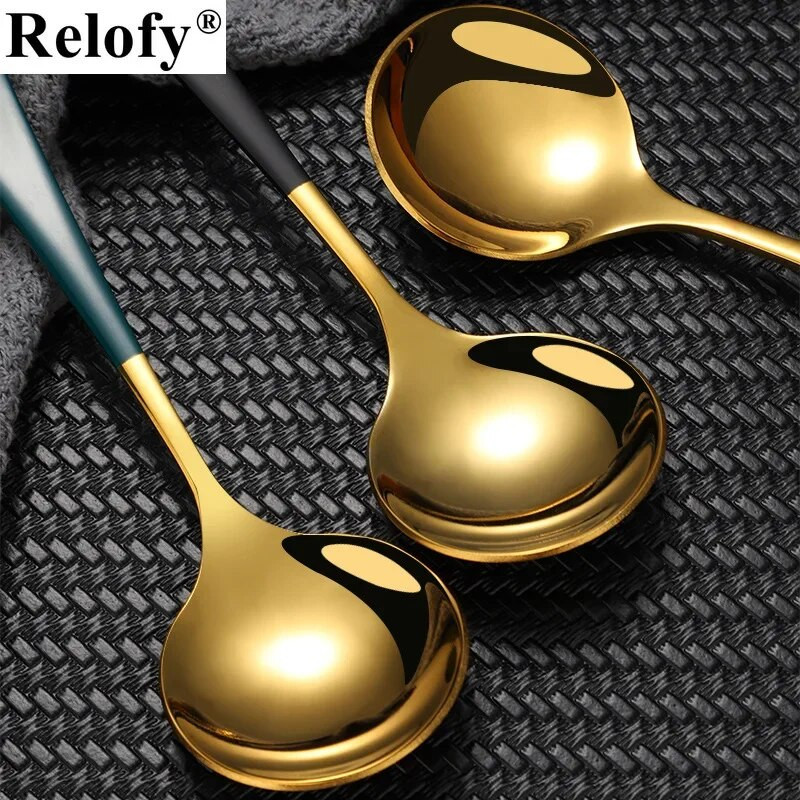 1db 304 rozsdamentes acél kerek fejű tálaló desszert kanál kávés evőkanál méz különleges kanalak konyhai étkészlet