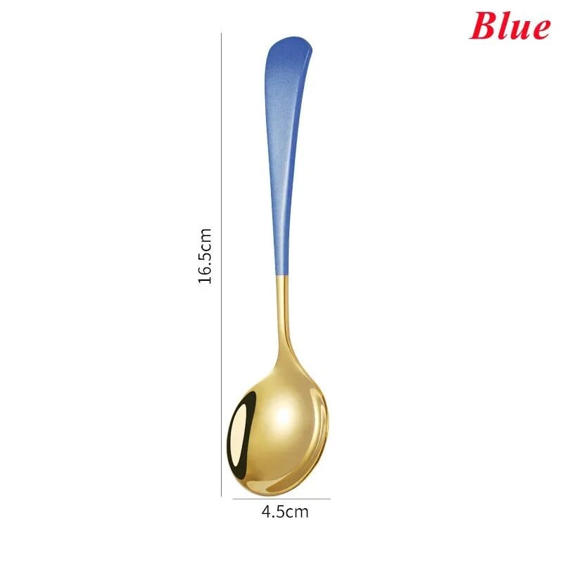 1db 304 rozsdamentes acél kerek fejű tálaló desszert kanál kávés evőkanál méz különleges kanalak konyhai étkészlet