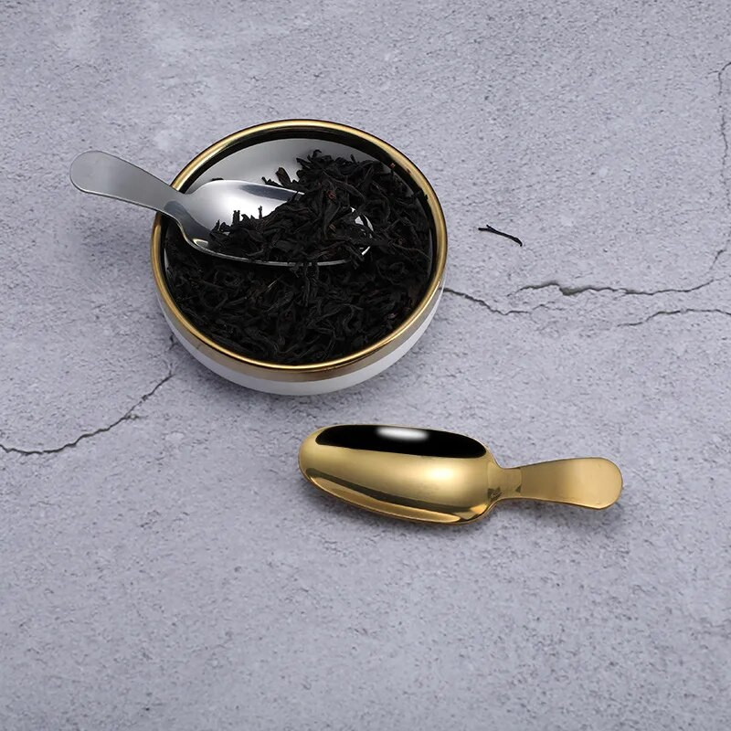 Mini rozsdamentes acél kanalak konyhai fűszer fűszer kanál cukor tea kávékanál rövid gyerek kanál DH84