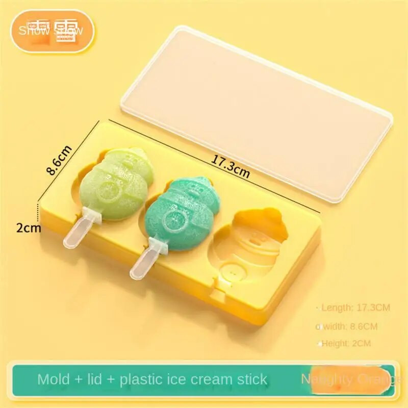 DIY kézzel készített fagylalt forma fedővel Házi készítésű fagylaltforma állatformázó fagylalt szilikonforma popsító csokoládé forma gyerekeknek