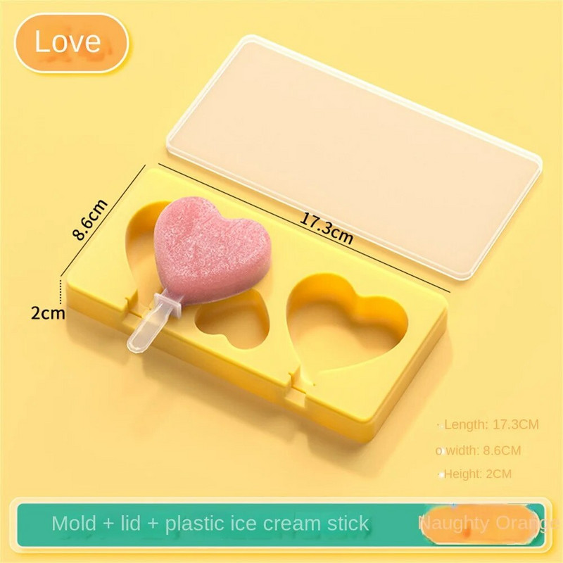 DIY kézzel készített fagylalt forma fedővel Házi készítésű fagylaltforma állatformázó fagylalt szilikonforma popsító csokoládé forma gyerekeknek