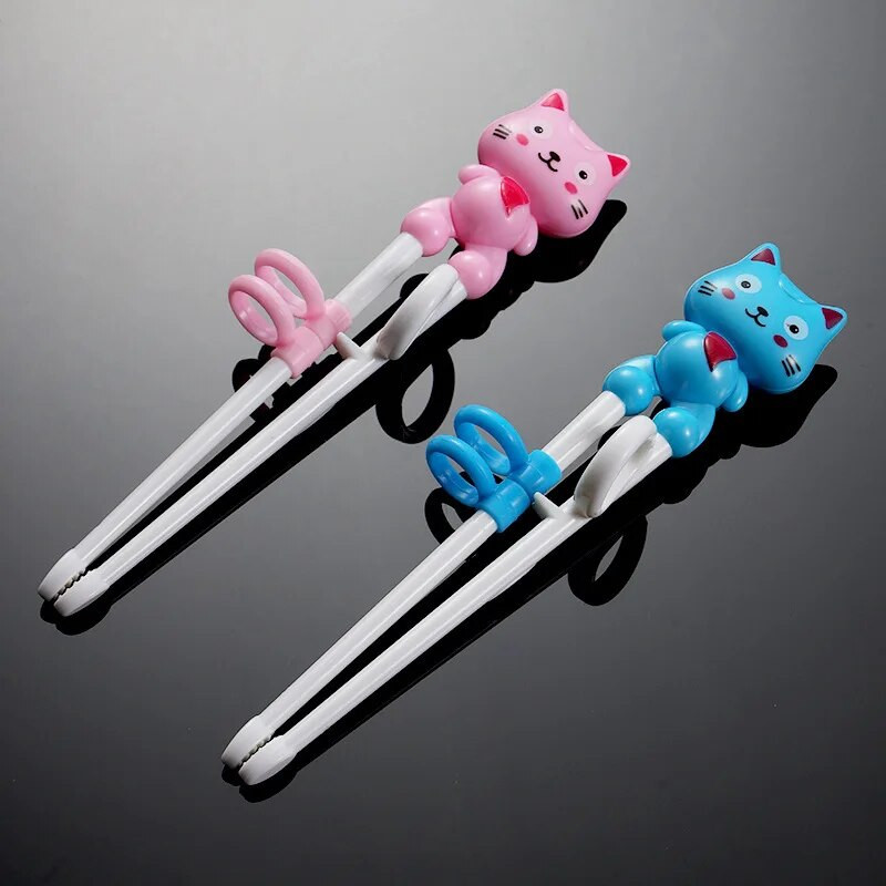 Oktatási evőpálcikák rozsdamentes acél vágópálcikák gyermekmegvilágosodáshoz aranyos malac