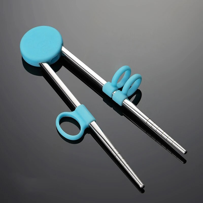 Oktatási evőpálcikák rozsdamentes acél vágópálcikák gyermekmegvilágosodáshoz aranyos malac