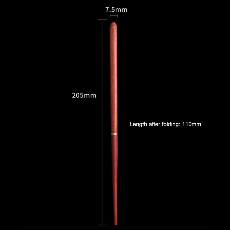 1 pár összecsukható pálcika Piros szantálfa japán szusi kínai pálcikakészlet hordozható utazási piknik szabadtéri kemping étkészlet