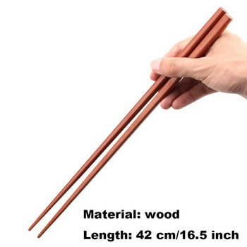 1 Ζεύγος Chopsticks Μαγειρικής Chopsticks από ανοξείδωτο ατσάλι Extra Long Frying Chopsticks Hot Pot Long Chopsticks Πλένεται στο πλυντήριο πιάτων 38cm