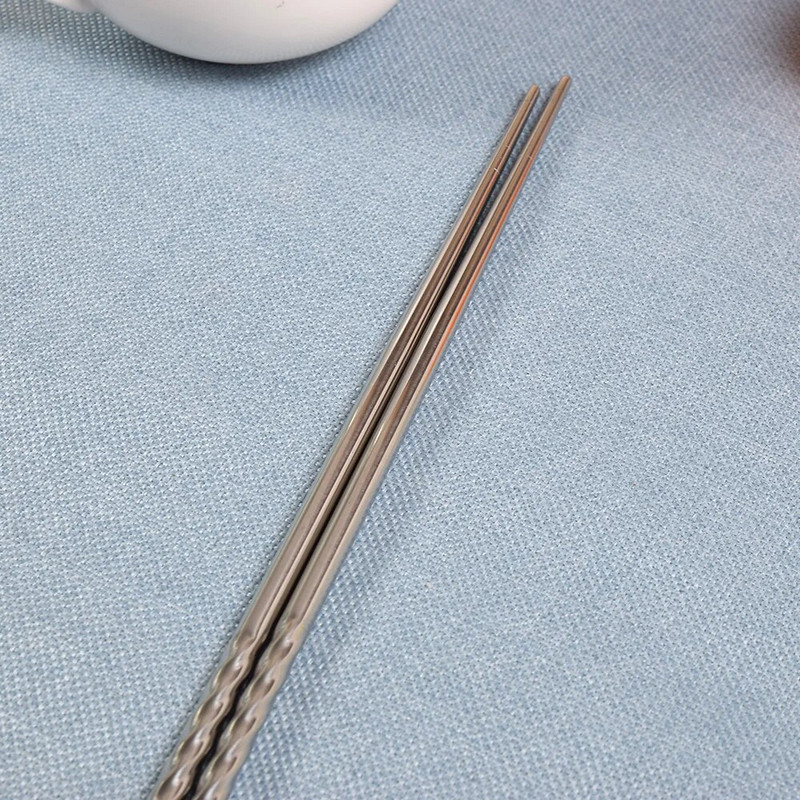 1 pár főzőpálcika rozsdamentes acél pálcika Extra hosszú sütéshez pálcika Hot Pot hosszú pálcika Mosogatógépben mosható 38 cm