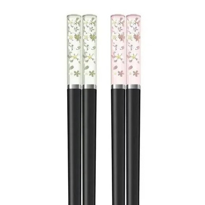 1/5/10 Pár Borostyán Sakura Evőpálcika Cseresznyevirág Szirmok Minta Csúszásmentes Sushi Stick Evőpálcikák Környezetbarát Ételpálcikák