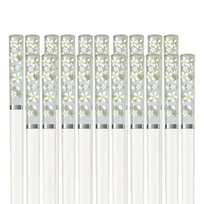 1/5/10 Pár Borostyán Sakura Evőpálcika Cseresznyevirág Szirmok Minta Csúszásmentes Sushi Stick Evőpálcikák Környezetbarát Ételpálcikák