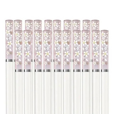 1/5/10 Pár Borostyán Sakura Evőpálcika Cseresznyevirág Szirmok Minta Csúszásmentes Sushi Stick Evőpálcikák Környezetbarát Ételpálcikák