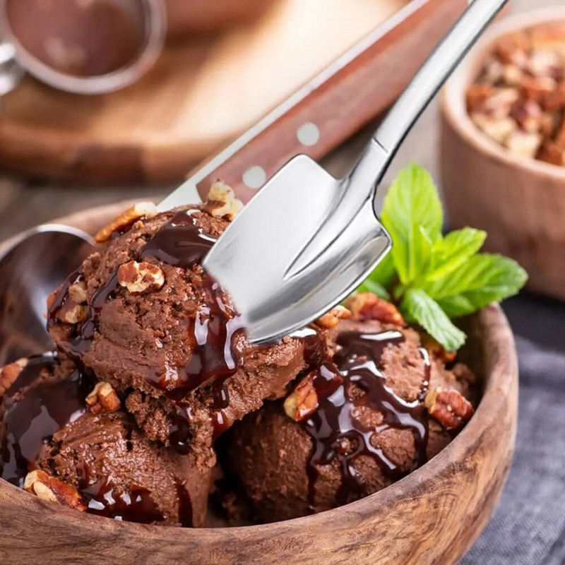 1/4 db Rozsdamentes acél lapát Kanalak Evőeszközök Kávés Teáskanál Fagylalt Desszert Gyümölcs Party Kanál Konyha Étterem Evőeszközök