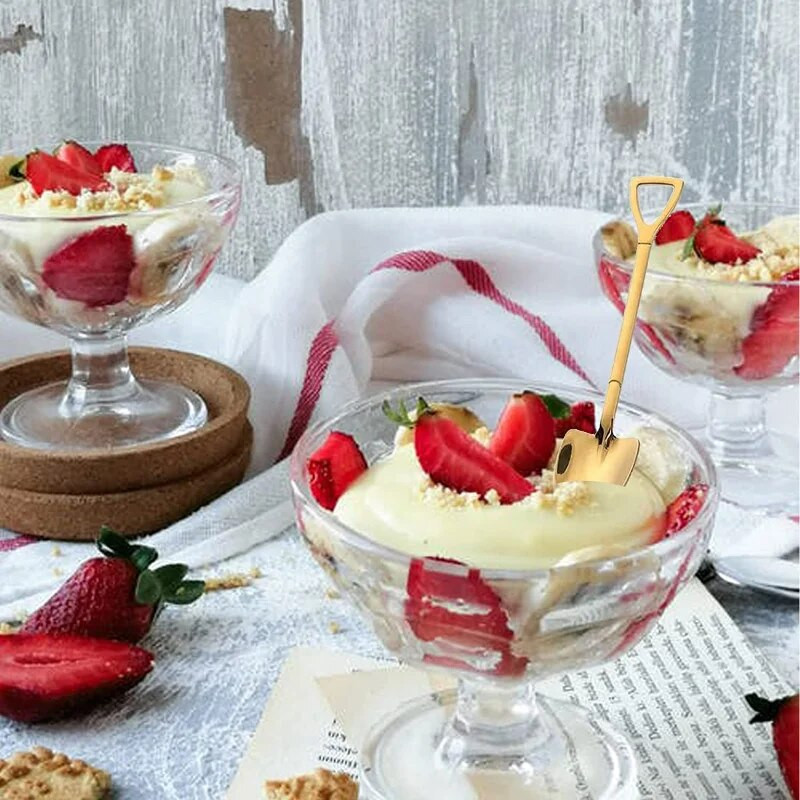 4/2/1db Lapát kanalak Rozsdamentes acél kávé teáskanál Kreatív fagylalt desszert görögdinnye kanál Konyhai étkészlet evőeszköz készlet