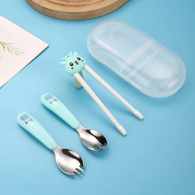 New Kids Cartoon Training Chopsticks Cute Learning Aid Chop Sticks Επιστημονική διόρθωση στάσης λαβής Baby Safety Baby Tools