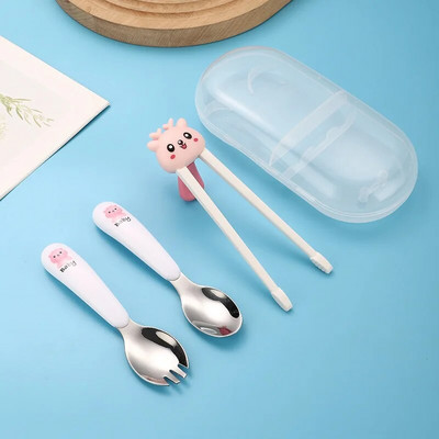 New Kids Cartoon Training Chopsticks Cute Learning Aid Chop Sticks Επιστημονική διόρθωση στάσης λαβής Baby Safety Baby Tools
