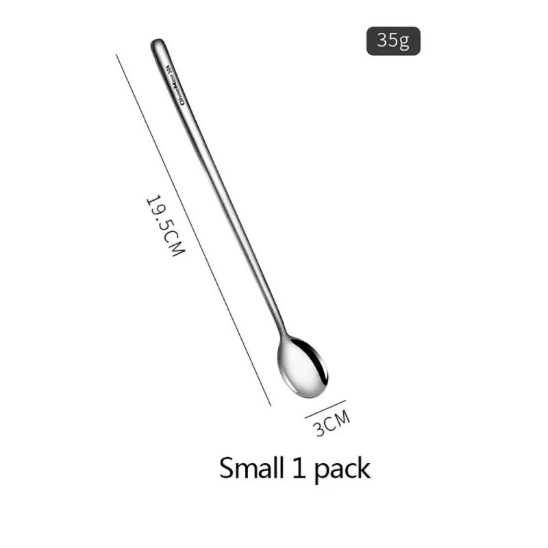 Konyhai szerszám kávéskanál hosszú nyelű hordozható keverőkanál 304 rozsdamentes acél többfunkciós keverőkanál étkészlet