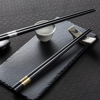 1 ζευγάρι chopsticks κινέζικου στυλ επιτραπέζια σκεύη στικ φαγητού κράμα σκεύη εστίασης μπαστούνια σούσι Αντιολισθητικά οικιακά σκεύη κουζίνας