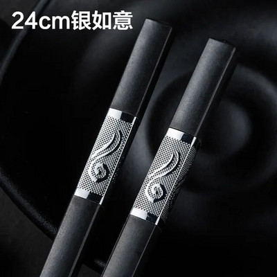 1 ζευγάρι chopsticks κινέζικου στυλ επιτραπέζια σκεύη στικ φαγητού κράμα σκεύη εστίασης μπαστούνια σούσι Αντιολισθητικά οικιακά σκεύη κουζίνας