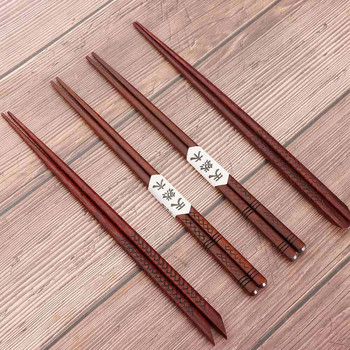 Ξύλινα ξυλάκια σούσι επαναχρησιμοποιήσιμα χειροποίητα μπαμπού ιαπωνικά φαγητά επιτραπέζια σερβίτσια Cat Flower Πολύχρωμα ξύλινα σερβίτσια