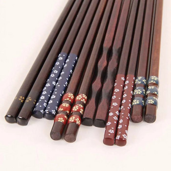 Chopsticks μαγειρικής Beauty Pattern Φυσικό ξύλινο σερβίτσιο Επιτραπέζιο σκεύος Εργαλεία κουζίνας Σούσι Chopsticks Wood Chopsticks