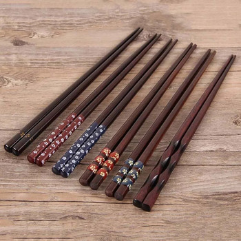 Chopsticks μαγειρικής Beauty Pattern Φυσικό ξύλινο σερβίτσιο Επιτραπέζιο σκεύος Εργαλεία κουζίνας Σούσι Chopsticks Wood Chopsticks