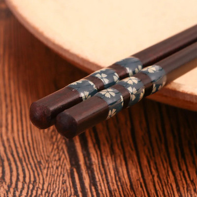 Chopsticks μαγειρικής Beauty Pattern Φυσικό ξύλινο σερβίτσιο Επιτραπέζιο σκεύος Εργαλεία κουζίνας Σούσι Chopsticks Wood Chopsticks