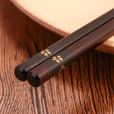 Chopsticks μαγειρικής Beauty Pattern Φυσικό ξύλινο σερβίτσιο Επιτραπέζιο σκεύος Εργαλεία κουζίνας Σούσι Chopsticks Wood Chopsticks