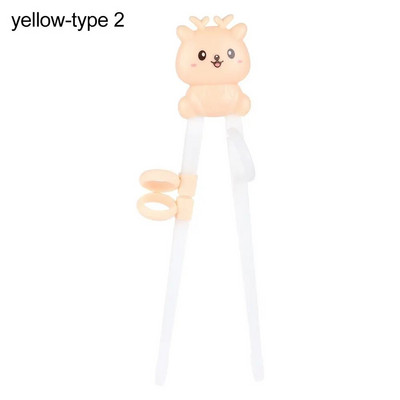1 ζεύγος ξυλάκια για σούσι Baby Kids Γελοιογραφία Food Sticks Εύκολη χρήση Διασκεδαστική εκμάθηση Βοηθητικά πιάτα Δείπνο παιχνίδι Εργαλεία κουζίνας
