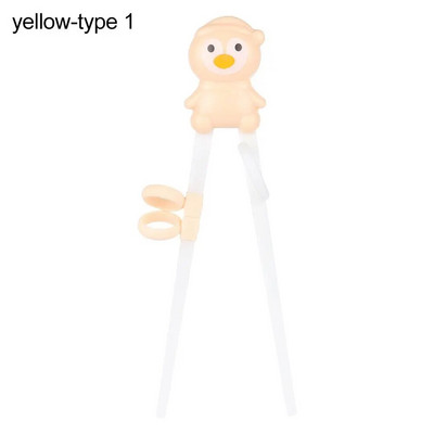 1 ζεύγος ξυλάκια για σούσι Baby Kids Γελοιογραφία Food Sticks Εύκολη χρήση Διασκεδαστική εκμάθηση Βοηθητικά πιάτα Δείπνο παιχνίδι Εργαλεία κουζίνας