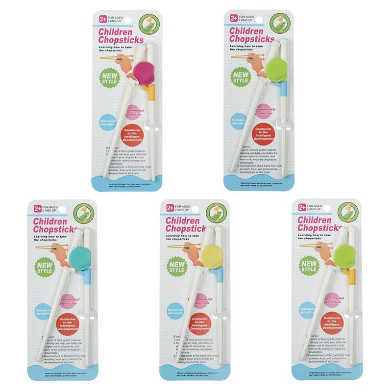 1 pár pálcika sushi baba gyerekeknek Rajzfilm ételpálcikák Könnyű használat Szórakoztató Tanulás Képzés Segítő edények Vacsora Játék Konyhai eszközök