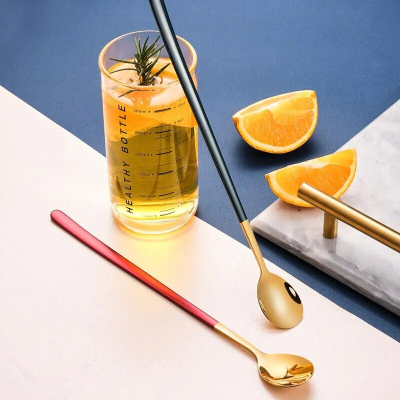 1 db 304 rozsdamentes acél kanalak fagylalt kanalak hosszú nyelű kávéskanálok keverőkanalak konyhai edények