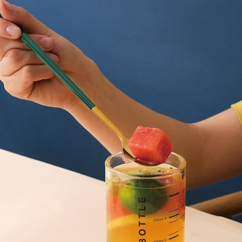 1 db 304 rozsdamentes acél kanalak fagylalt kanalak hosszú nyelű kávéskanálok keverőkanalak konyhai edények