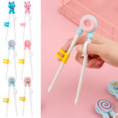 Chopsticks 1Pc Cartoon Children Training Eating Chopsticks Learn Chopsticks Σωστή χρήση Cute Kid Practice Chopstick Plastic