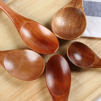 1 τεμ. κουταλάκι του γλυκού σούπα από φυσικό ξύλο Κουτάλι δημιουργικά κουτάλια κουζίνας Εργαλεία μαγειρικής για το σπίτι Επιτραπέζια σκεύη