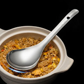Μικρό καπέλο σούπας Ramen κουτάλα ρυζιού Κουτάλι από ανοξείδωτο ατσάλι Κουτάλια της σούπας επιτραπέζια σκεύη με μακριά λαβή