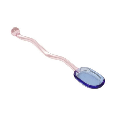 Creative Glass Milk Poons Χρωματιστό διαφανές επιδόρπιο καφέ Ανακατεύοντας κουτάλι μακριά λαβή Στρογγυλή ράβδος αναδευτήρα επιτραπέζιων σκευών κουζίνας 1 τεμ.