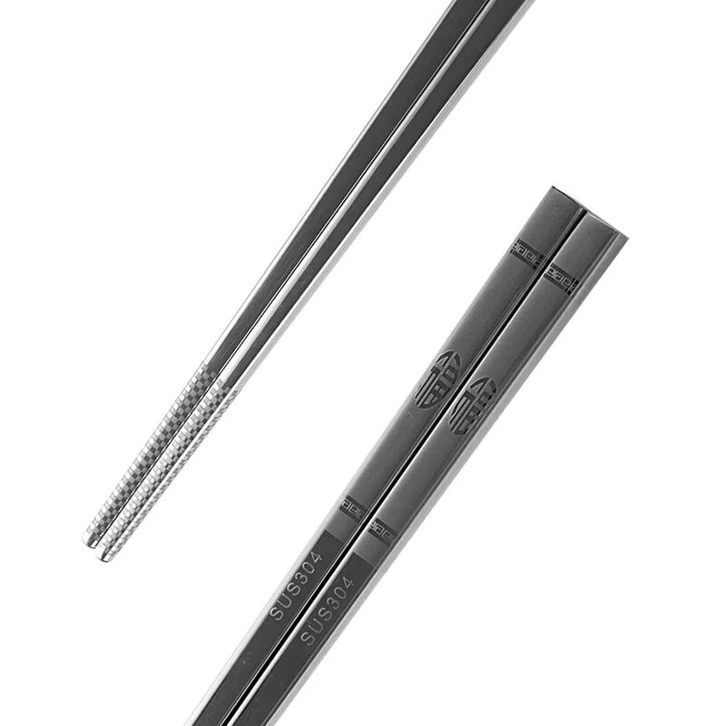 Sárkány rozsdamentes fekete vas kínai csúszásgátló halak ötvözet rizs étkészletek hordozható ajándékok pálcikák pálcikák fém