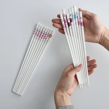 1Pair Ceramics Chopsticks Φιλικό προς το περιβάλλον Εργαλείο κουζίνας China Chopsticks Αντιολισθητικά Κεραμικά επιτραπέζια σκεύη Κατάλληλα για εστιατόρια