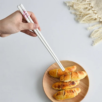 1Pair Ceramics Chopsticks Φιλικό προς το περιβάλλον Εργαλείο κουζίνας China Chopsticks Αντιολισθητικά Κεραμικά επιτραπέζια σκεύη Κατάλληλα για εστιατόρια