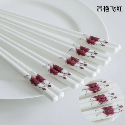 1Pair Ceramics Chopsticks Φιλικό προς το περιβάλλον Εργαλείο κουζίνας China Chopsticks Αντιολισθητικά Κεραμικά επιτραπέζια σκεύη Κατάλληλα για εστιατόρια
