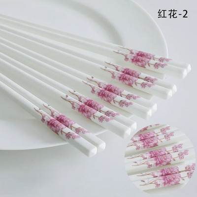 1Pair Ceramics Chopsticks Φιλικό προς το περιβάλλον Εργαλείο κουζίνας China Chopsticks Αντιολισθητικά Κεραμικά επιτραπέζια σκεύη Κατάλληλα για εστιατόρια