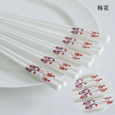 1Pair Ceramics Chopsticks Φιλικό προς το περιβάλλον Εργαλείο κουζίνας China Chopsticks Αντιολισθητικά Κεραμικά επιτραπέζια σκεύη Κατάλληλα για εστιατόρια