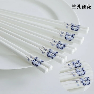 1Pair Ceramics Chopsticks Φιλικό προς το περιβάλλον Εργαλείο κουζίνας China Chopsticks Αντιολισθητικά Κεραμικά επιτραπέζια σκεύη Κατάλληλα για εστιατόρια