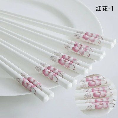 1Pair Ceramics Chopsticks Φιλικό προς το περιβάλλον Εργαλείο κουζίνας China Chopsticks Αντιολισθητικά Κεραμικά επιτραπέζια σκεύη Κατάλληλα για εστιατόρια