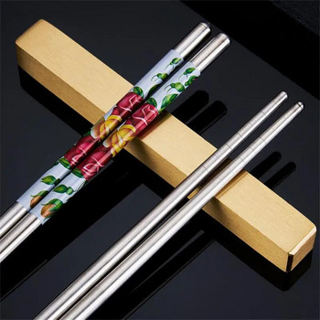 Chopsticks πορσελάνης ελαφρύ, ανθεκτικό 5 επιλογές για δώρο Ιδέα από ανοξείδωτο ατσάλι Ασφαλή αντιολισθητικά chopsticks στο πλυντήριο πιάτων