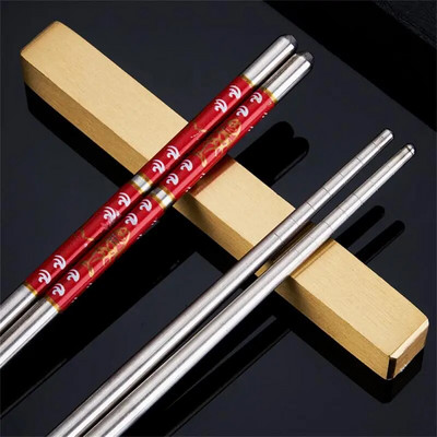 Chopsticks πορσελάνης ελαφρύ, ανθεκτικό 5 επιλογές για δώρο Ιδέα από ανοξείδωτο ατσάλι Ασφαλή αντιολισθητικά chopsticks στο πλυντήριο πιάτων