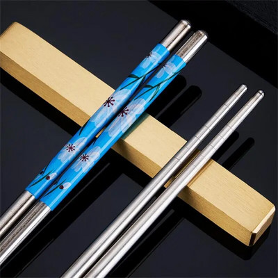 Chopsticks πορσελάνης ελαφρύ, ανθεκτικό 5 επιλογές για δώρο Ιδέα από ανοξείδωτο ατσάλι Ασφαλή αντιολισθητικά chopsticks στο πλυντήριο πιάτων
