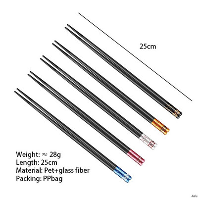 1 Ζεύγος Chopsticks Ιαπωνικά ραβδιά σούσι μεταλλικά ξυλάκια επαναχρησιμοποιήσιμα ξυλάκια τραπεζαρία Eating Chopstick Sushi Επιτραπέζια σκεύη για πιάτα