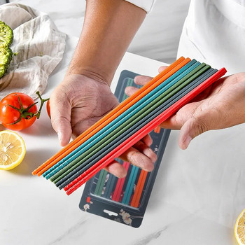 5 цвята силиконови пръчици против изгаряне неплъзгащи се многофункционални юфка суши пръчици за храна Кухненски прибори за хранене Аксесоари за дома