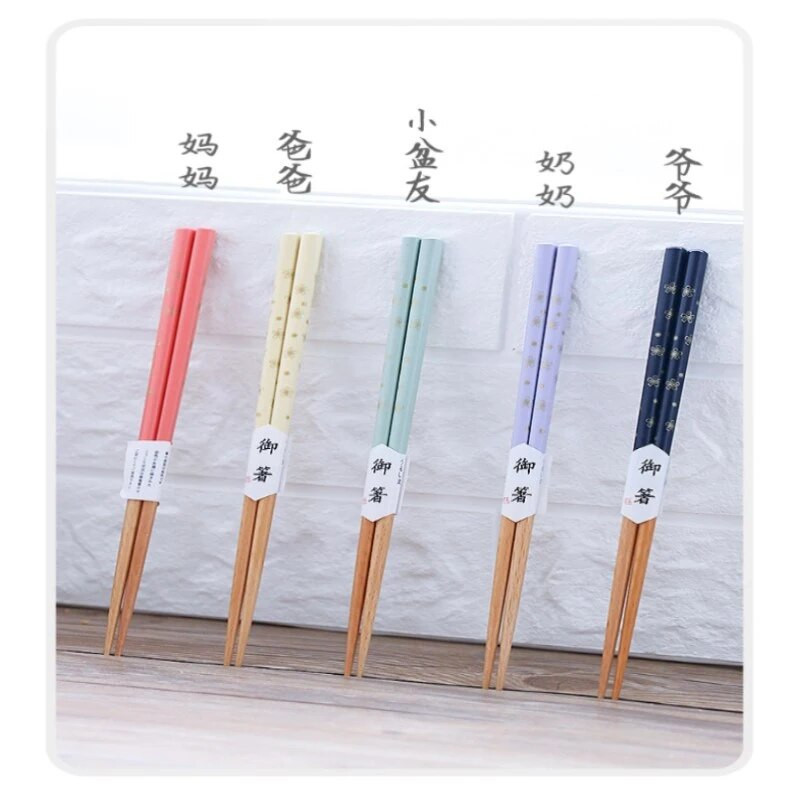 1 pár fa pálcika hőátadó hegyes szusi pálcika bambusz ökológiai pálcika étkészlet